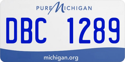 MI license plate DBC1289