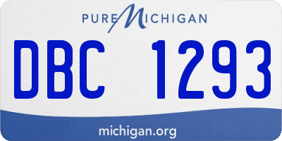 MI license plate DBC1293