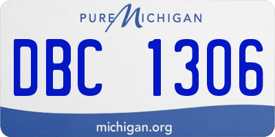 MI license plate DBC1306