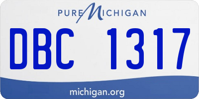 MI license plate DBC1317