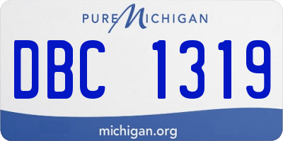 MI license plate DBC1319