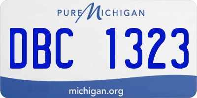 MI license plate DBC1323