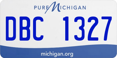 MI license plate DBC1327
