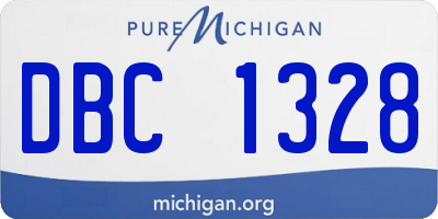 MI license plate DBC1328