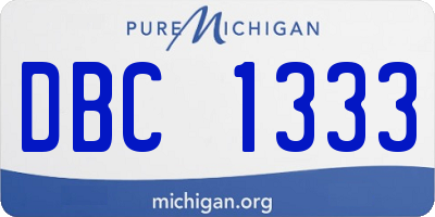 MI license plate DBC1333