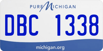 MI license plate DBC1338