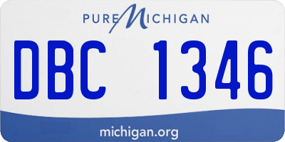 MI license plate DBC1346