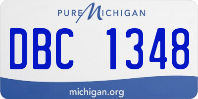 MI license plate DBC1348