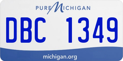 MI license plate DBC1349