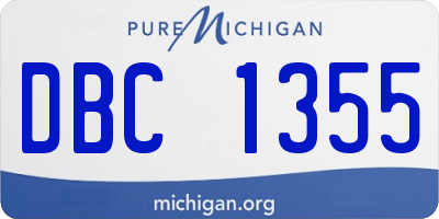 MI license plate DBC1355