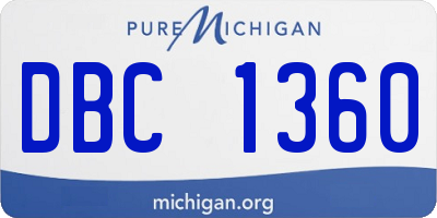 MI license plate DBC1360