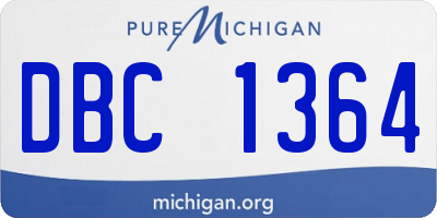 MI license plate DBC1364