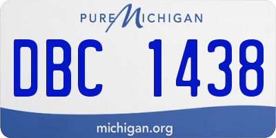 MI license plate DBC1438