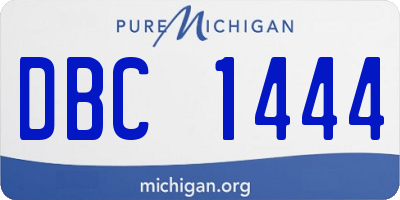 MI license plate DBC1444