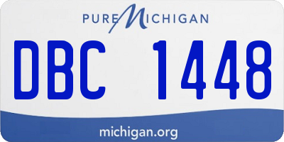 MI license plate DBC1448