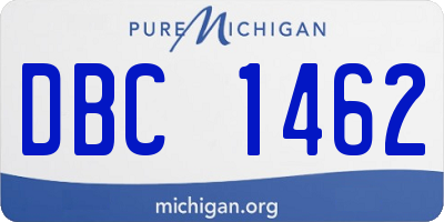 MI license plate DBC1462