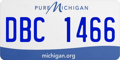 MI license plate DBC1466