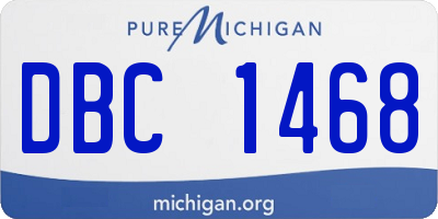 MI license plate DBC1468