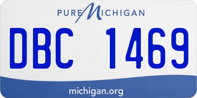 MI license plate DBC1469