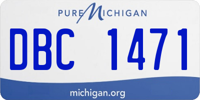 MI license plate DBC1471