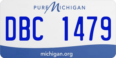 MI license plate DBC1479
