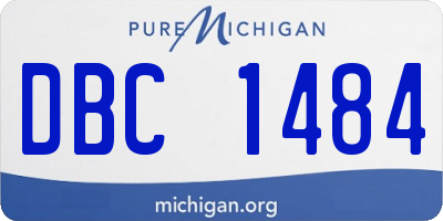 MI license plate DBC1484