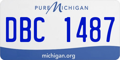 MI license plate DBC1487