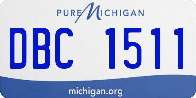 MI license plate DBC1511
