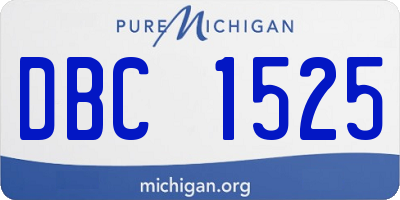 MI license plate DBC1525