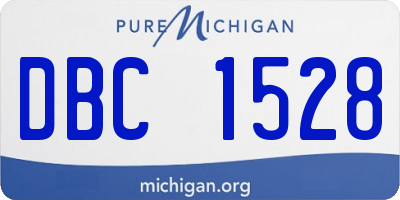 MI license plate DBC1528