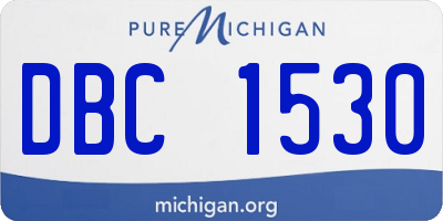 MI license plate DBC1530