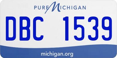 MI license plate DBC1539