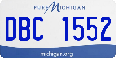 MI license plate DBC1552