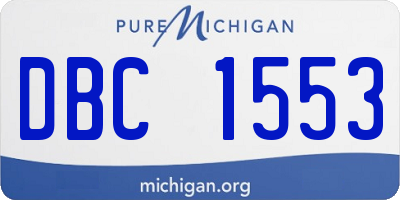 MI license plate DBC1553