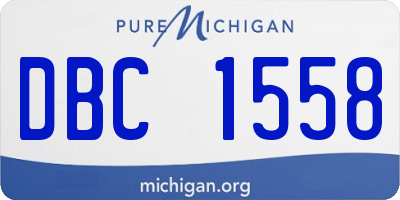 MI license plate DBC1558