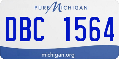 MI license plate DBC1564