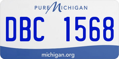 MI license plate DBC1568