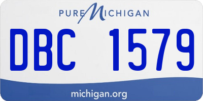 MI license plate DBC1579