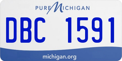 MI license plate DBC1591