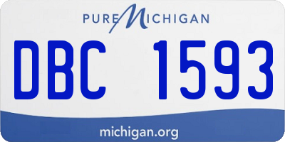MI license plate DBC1593