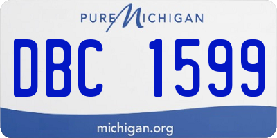 MI license plate DBC1599