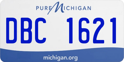 MI license plate DBC1621