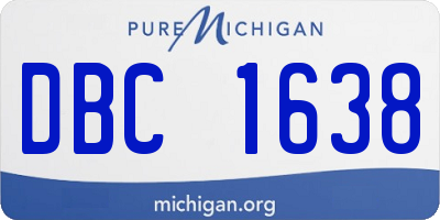 MI license plate DBC1638