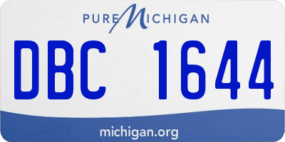 MI license plate DBC1644