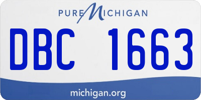 MI license plate DBC1663