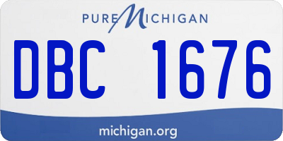 MI license plate DBC1676