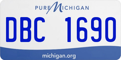 MI license plate DBC1690
