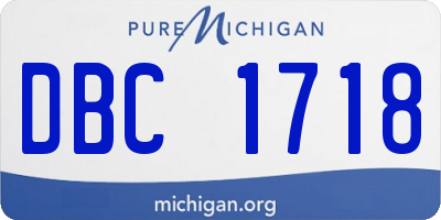 MI license plate DBC1718