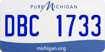 MI license plate DBC1733