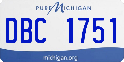 MI license plate DBC1751